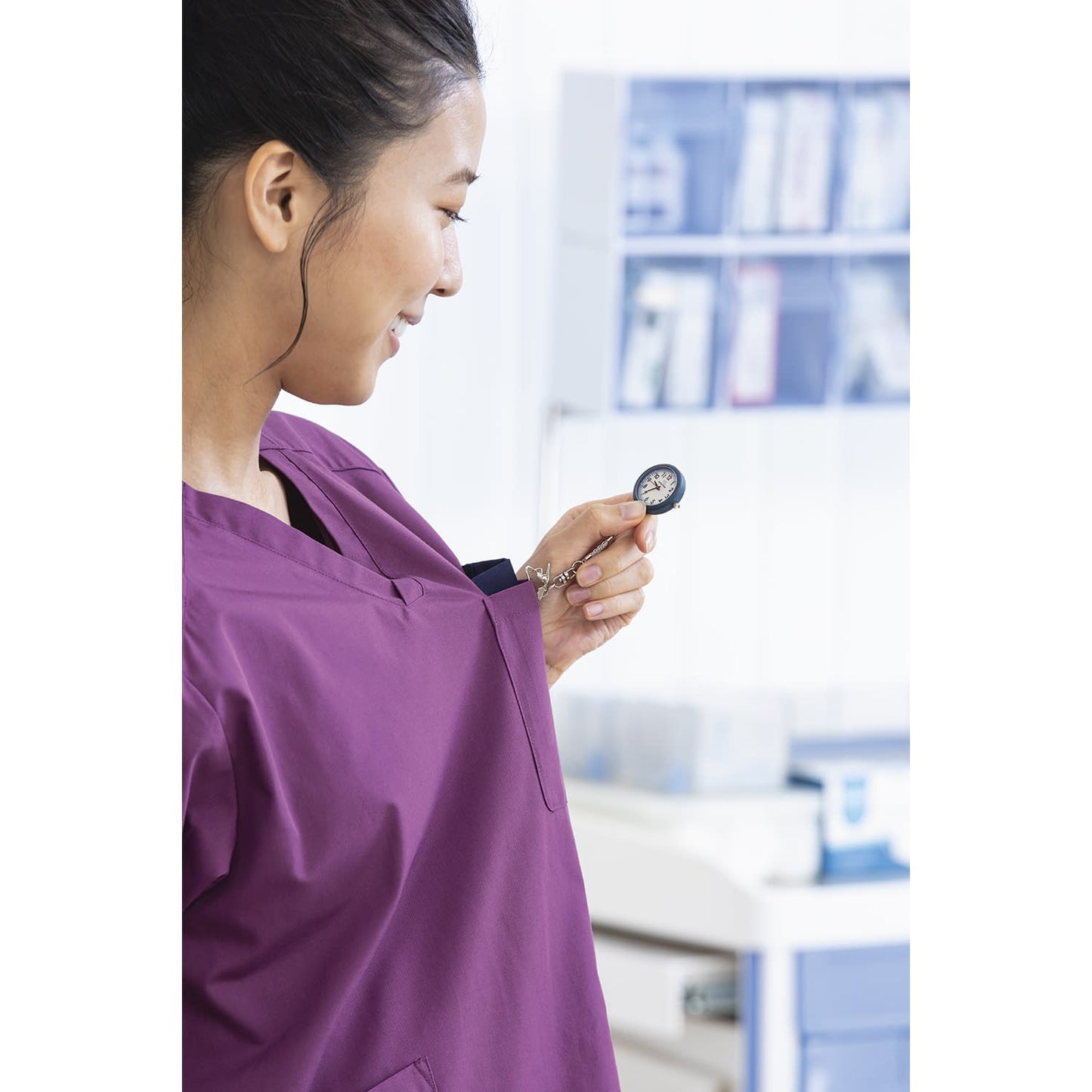 마츠요시너스 시계 φ30 클립 회중 시계 25-4009-04 MATSUYOSHI MY-NS0440BU 버건디