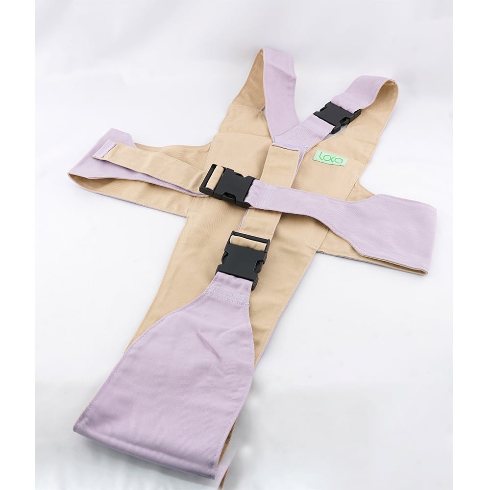 휠체어용 원터치 벨트 키퍼 II 퍼플×모카 403654-132 1개