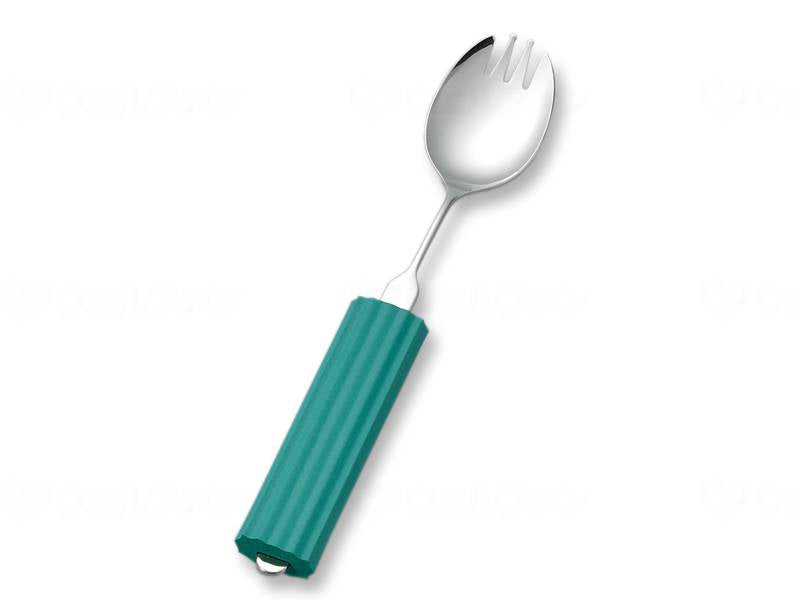 Saito Kogyo All-Stainless Handle Spoon Fork Combined (Large) B Flat Sponge Included Large