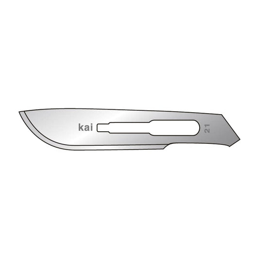 KAI Replacement Scalpel Blade (For Commercial Use) 05-3501-05 Kai Industries 321-B (NO.21) 100 Pieces
