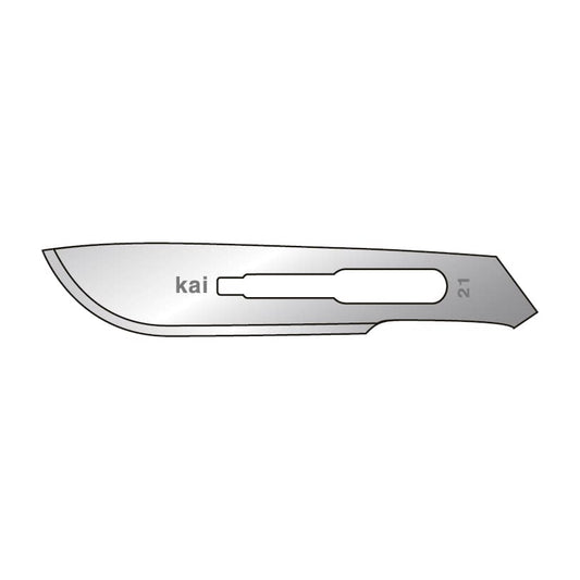 KAI Coated Replacement Blade Scalpel (General Use) 23-6054-03 Kai Industries S321-A (NO.21) 100 Pieces
