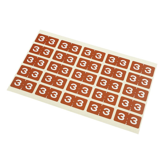 칼라 넘버 라벨 15×30mm(3) 1봉(25편×10장입) CNL-L03 1봉(25편×10장입)