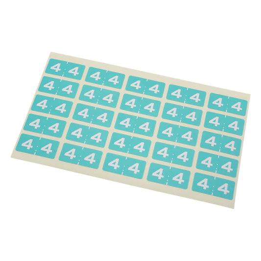 칼라 넘버 라벨 15×30mm(4) 1봉(25편×10장입) CNL-L04 1봉(25편×10장입)