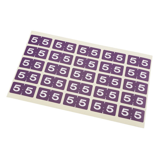 칼라 넘버 라벨 15×30mm(5) 1봉(25편×10장입) CNL-L05 1봉(25편×10장입)