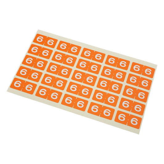 칼라 넘버 라벨 15×30mm(6) 1봉(25편×10장입) CNL-L06 1봉(25편×10장입)