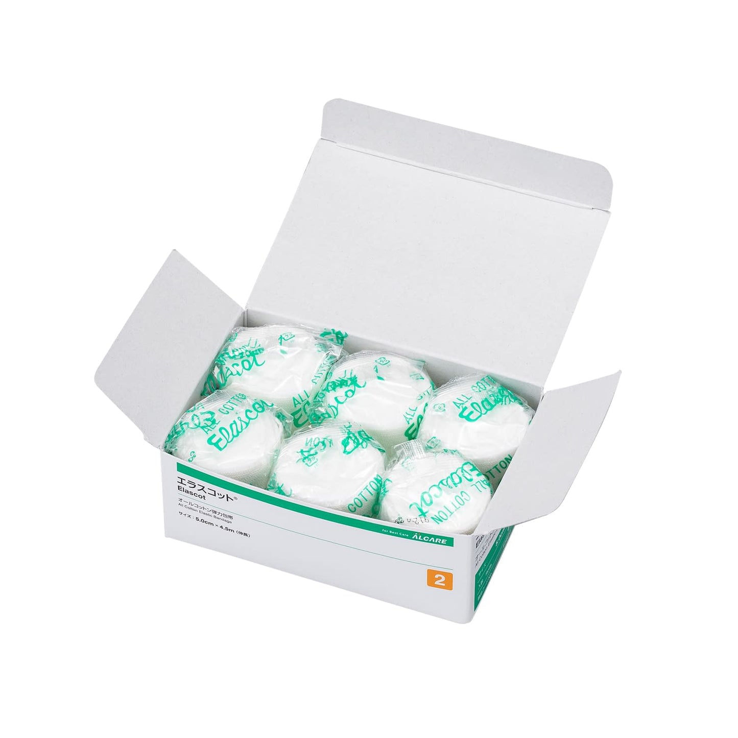 Erascot (No. 2) No. 2 Elastic Bandage 23-6179-00 Alcare 11621 (6 pieces)