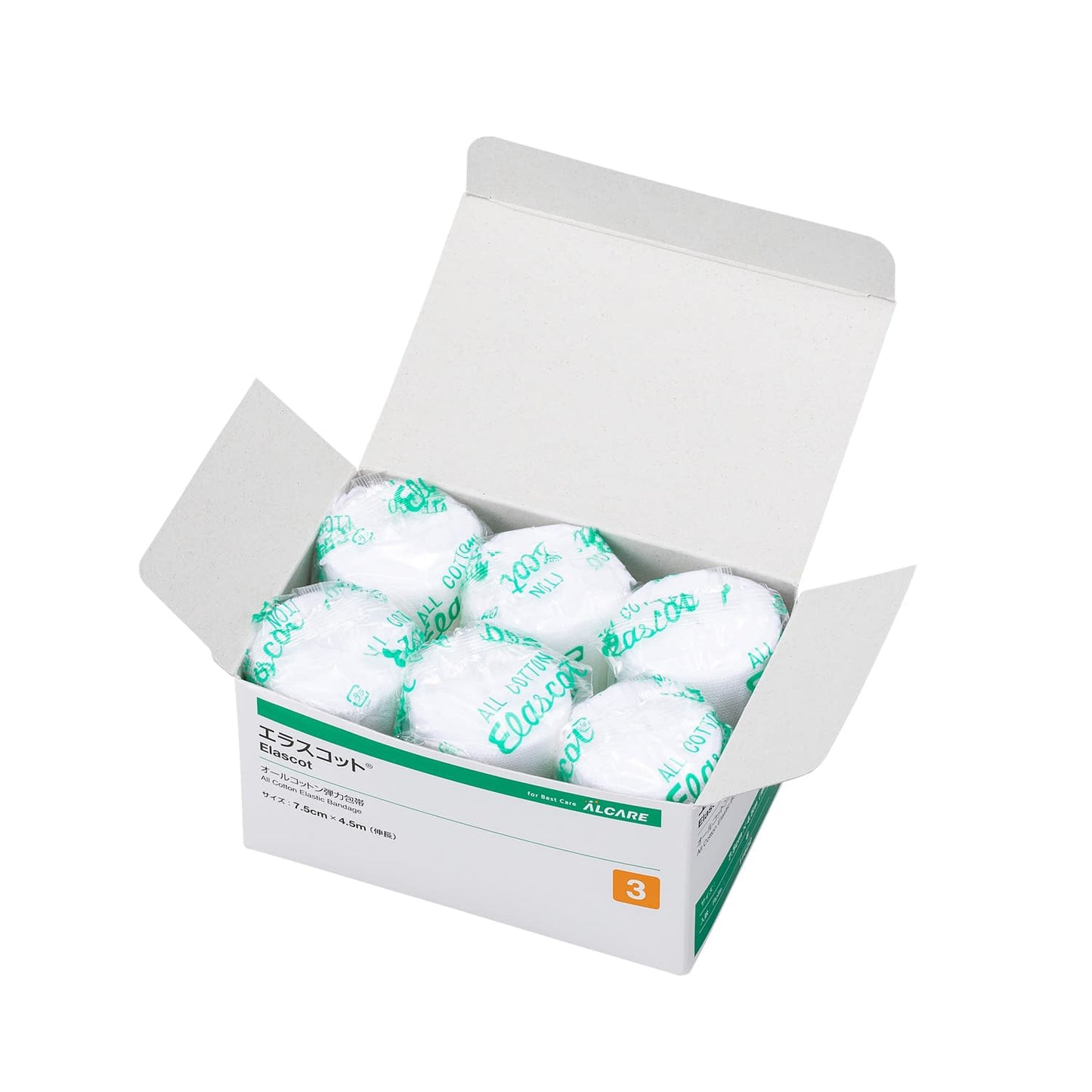 Erascot (No. 3) No. 3 Elastic Bandage 23-6179-01 Alcare 11622 (6-strand)