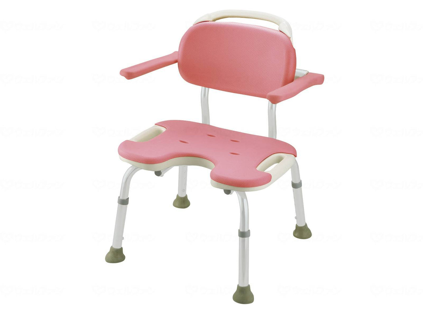 리첼 부드러운 샤워 의자 안락 와이드 핑크 U