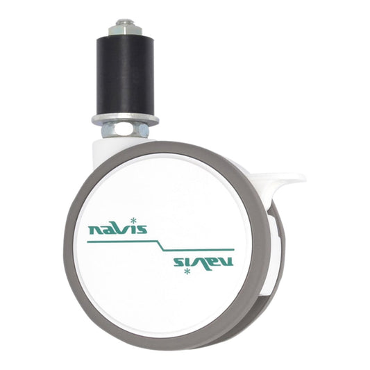 Navis Caster φ75mm Rubber with Stopper FW075N8SL40-AZP 1 piece