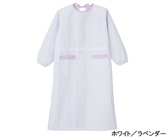 抗菌予防衣 （ホワイト／ラベンダー） S　M-6100 1枚