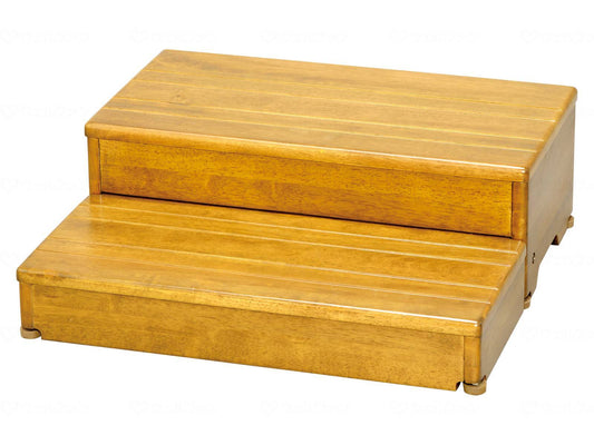 アロン化成 木製玄関台 60W-30-2段 ﾗｲﾄﾌﾞﾗｳﾝ