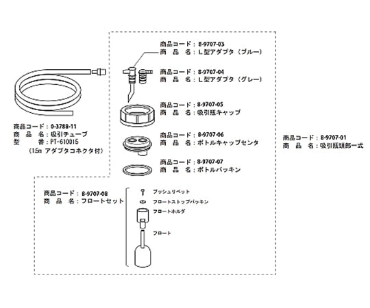 エマジン®小型吸引器用交換部品　ボトルパッキン 1個