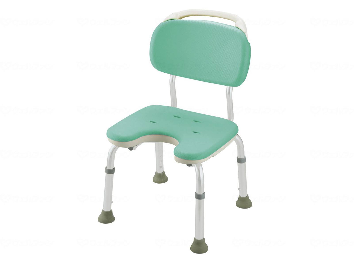 リッチェルやわらかｼｬﾜｰﾁｪｱU型 背付きｺﾝﾊﾟｸﾄ ｸﾞﾘｰﾝ U