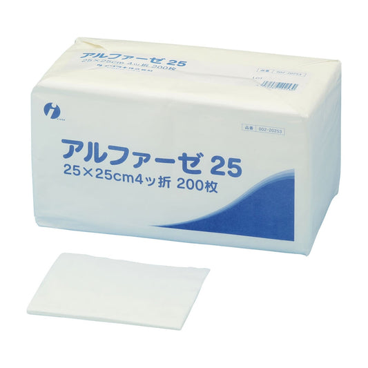 Alphase 25 (4 fold) 25 x 25 Medical gauze 24-4517-00 IWATSUKI 002-20253 (200 pieces)