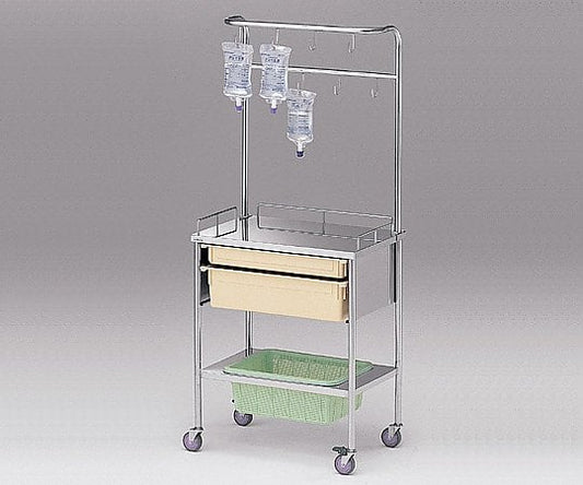 簡易点滴処置車 670×430×1570mm　ET-08FN 1台