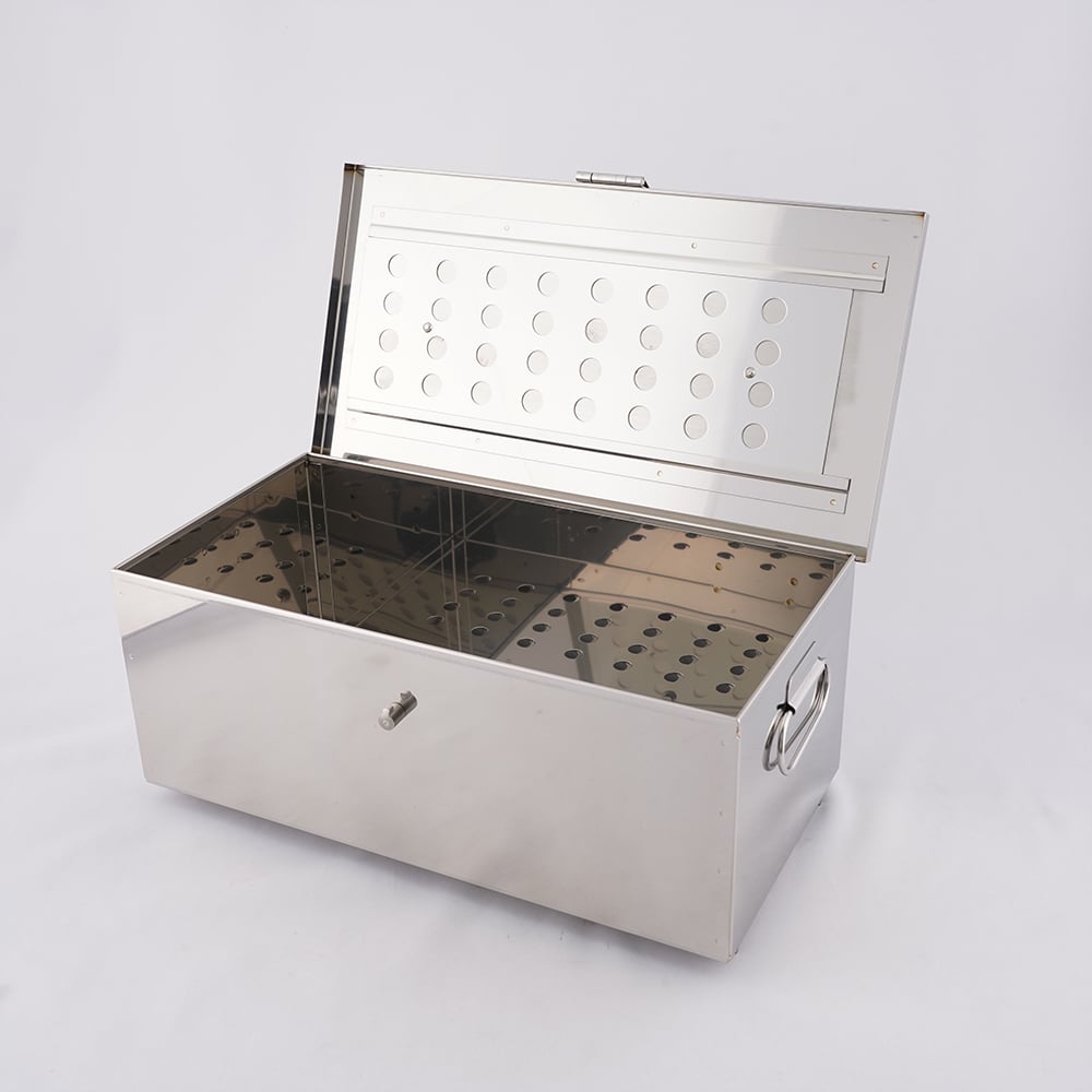 角型滅菌カスト(フタ・底開閉式) 300×150×115mm　KK-1 1個