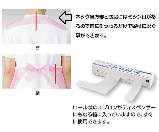 HPCロールエプロンW 1ケース（50枚×6箱入）　MOR27250 1ケース(50枚×6箱入)