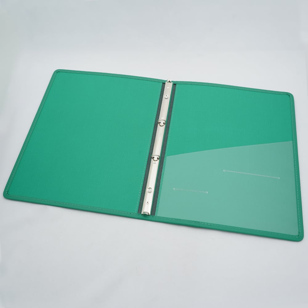 カルテブック　平テコ型・2穴　グリーン　背幅20mm　NS-420-2 1冊