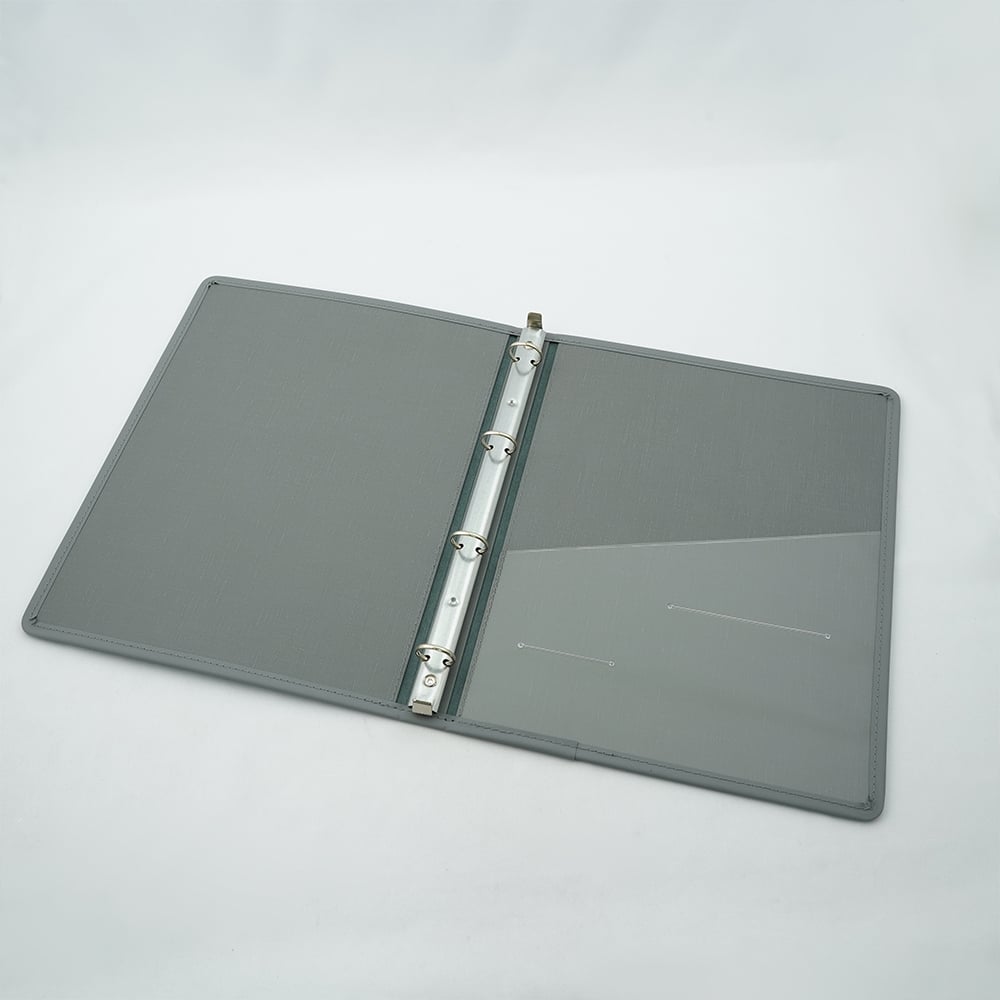 カルテブック ロック型・4穴 グレー 背幅30mm　NS-430-4 1冊