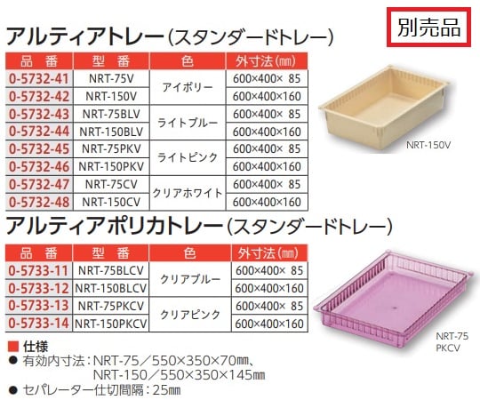 アルティア中段 トレーユニット 900×700×795　NM-900T 1個
