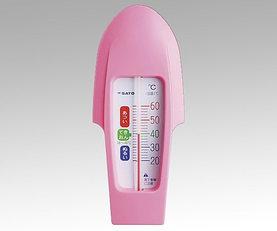 Boat-shaped water thermometer, pink, 1600-10, 1 piece