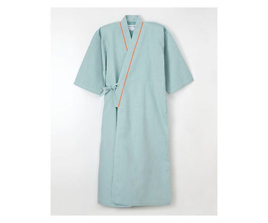 ゆかた型患者衣 グリーン（男女兼用） L 緑　SG-1440 1枚