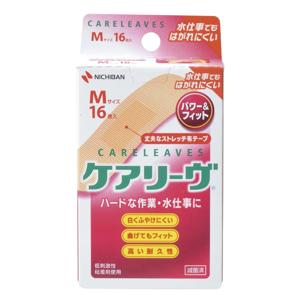 ケアリーヴ パワー＆フィット 絆創膏 25-3616-00 ニチバン CLP16M(M)16マイ