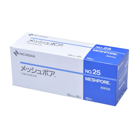 メッシュポア No．25 粘着包帯 07-3395-00 ニチバン MSP25(25X10M)12カン