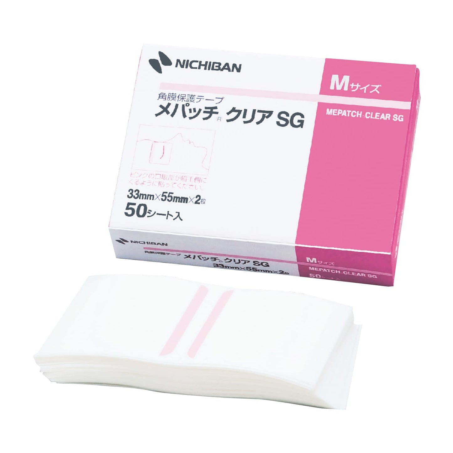 Mepatch Clear SG (M) Corneal protection tape 23-3799-00 Nichiban MPCSGM (33X55) 2X50 sheets
