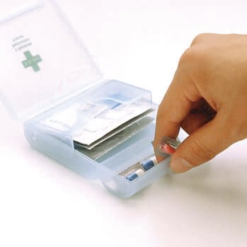 Medicine carrying flap case Medicine case 19-7250-02 Shinko Hanger Blue (W90XD108XH25MM)