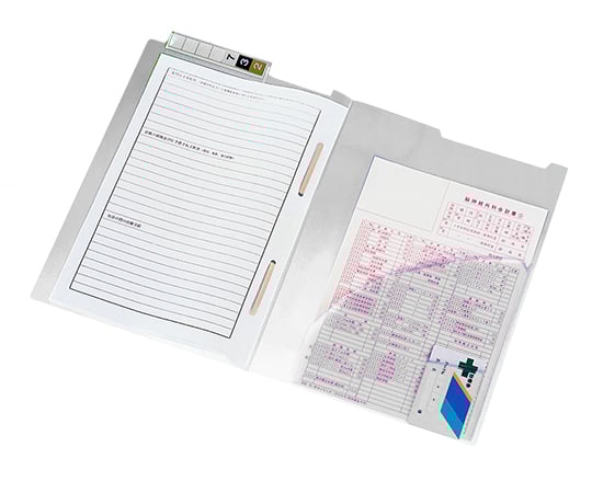 カラーカルテフォルダー クリア 1箱（200枚入）　HK1732U-ミ 1箱(200枚入)