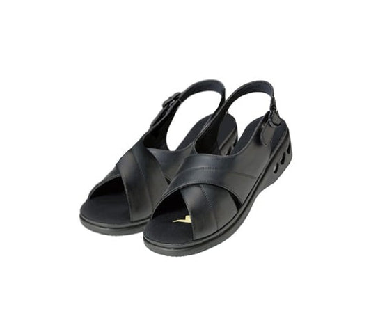 Perfect Nurse (Nurse Shoes) Cross Band Black L PN00203 1 pair