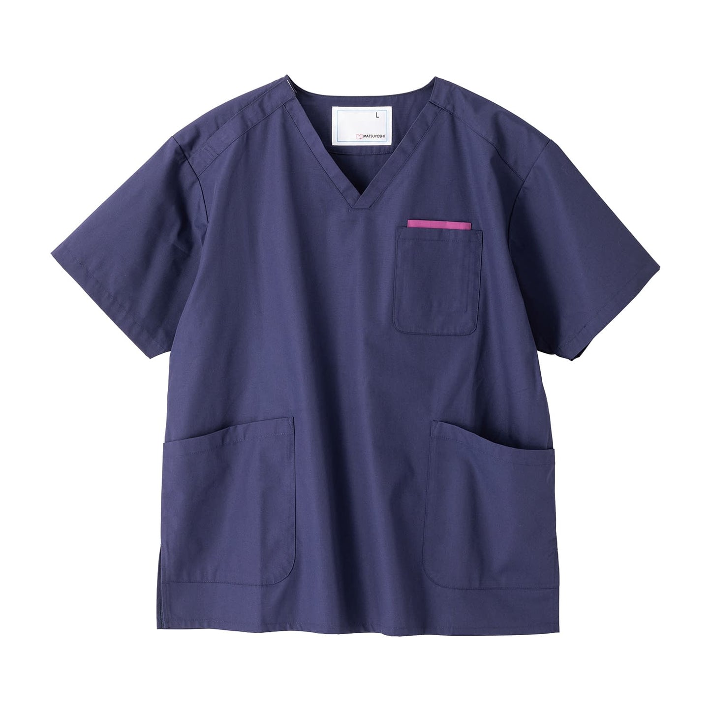 Matsuyoshi Scrub Tops Examination Clothes 25-6500-0104 L Matsuyoshi MY-NS0820NA (Navy)
