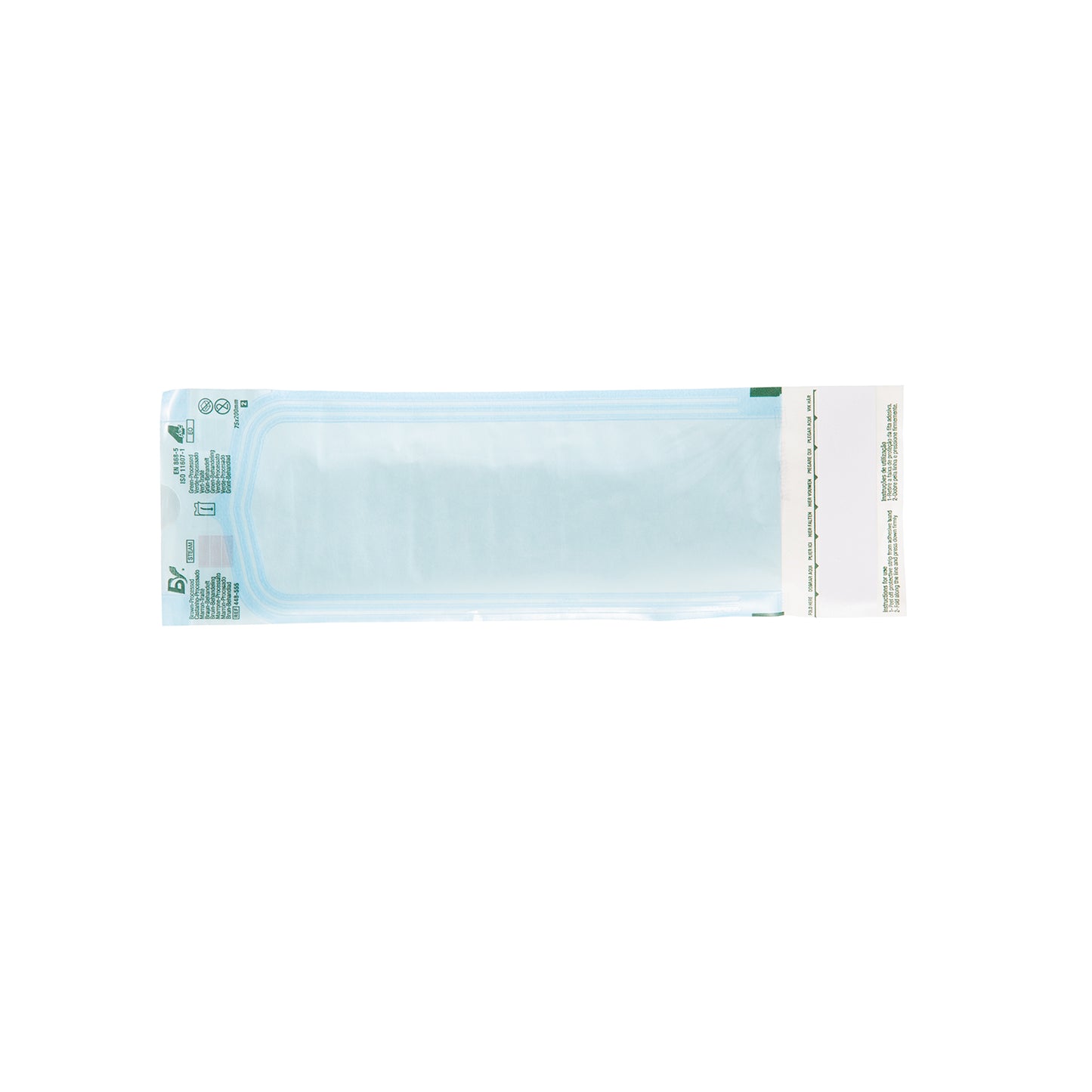Self-sealing pouch for sterilization (200 pieces) Sterilization bag 25-4050-02 Bastosviegas 448-555 (75X200) Blue