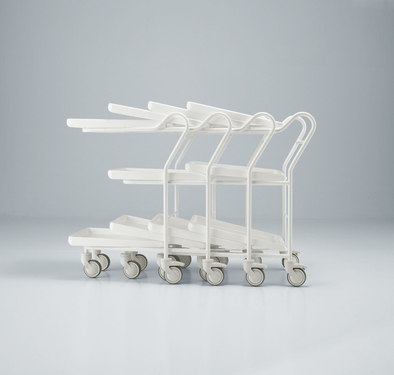 Cart Mobina 3-tier (white tray) 25-4094-00 Matsuyoshi HP-MB309A