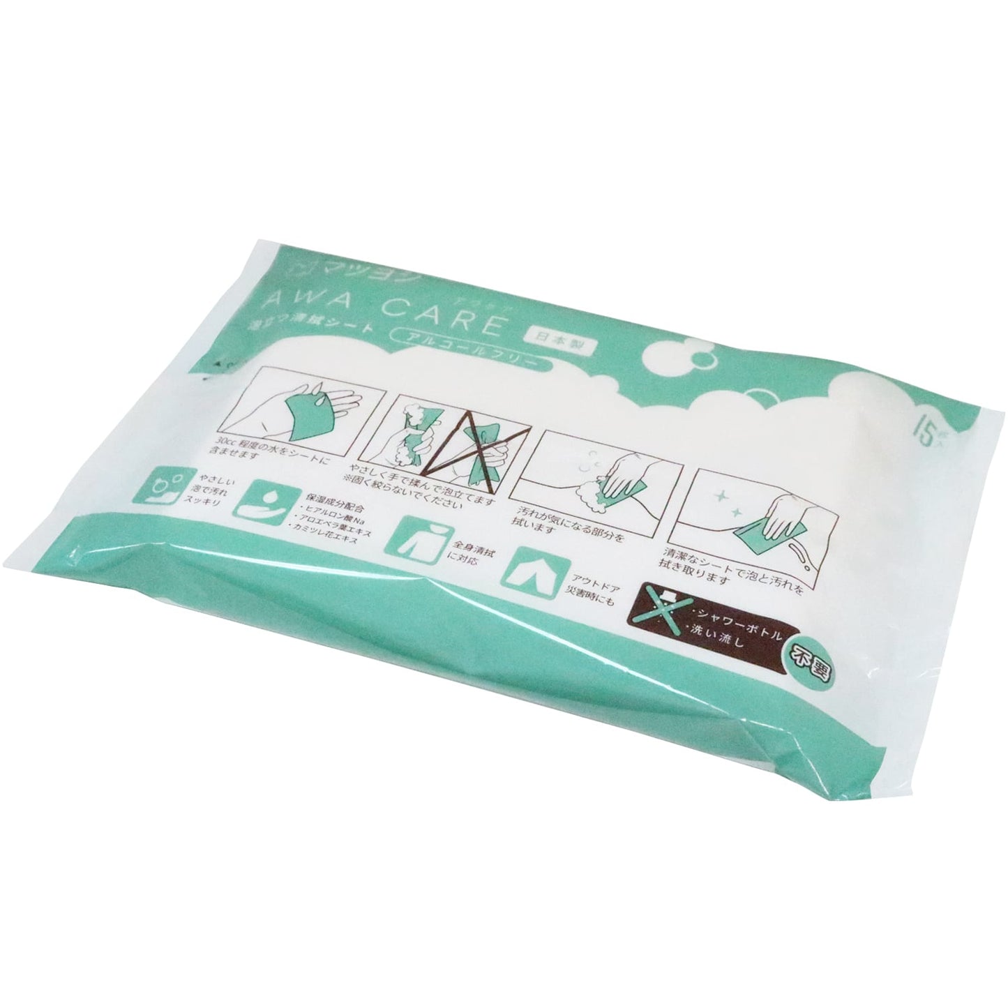 마쓰요시 전복 (거품이는 청결 시트 25-4099-00 마츠요시 MY-CR0010 (15 마이이리)