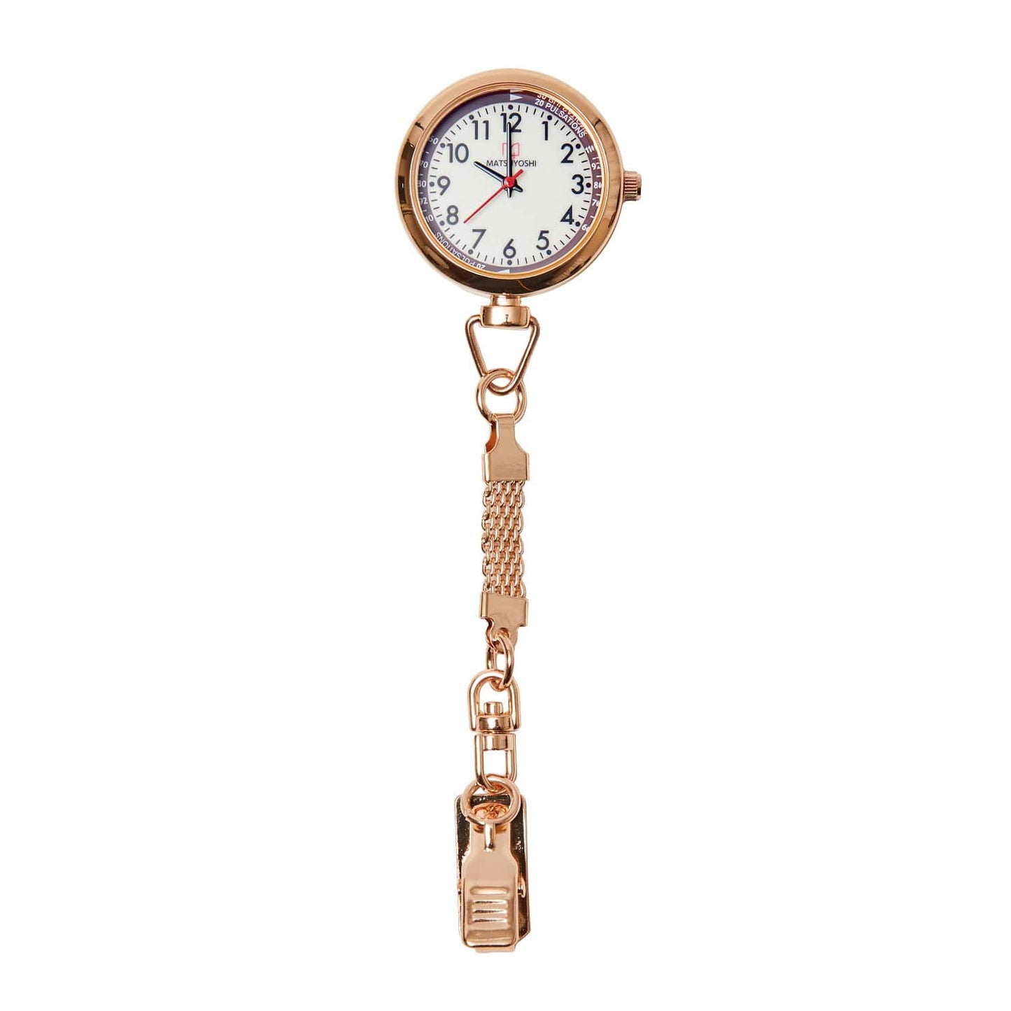 マツヨシナースウォッチφ30クリップ 懐中時計 25-4009-05 MATSUYOSHI MY-NS0440PGB(ブラウン)