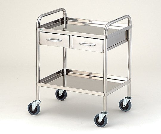 とっても静かな枠付回診車(2段) 603×453×800mm　TS6045W 1台