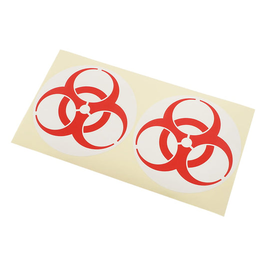 バイオハザードマークラベル 赤 12cm 1袋（200枚入） 1袋(200枚入)