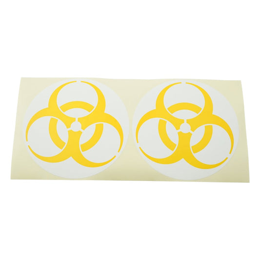バイオハザードマークラベル 黄 12cm 1袋（200枚入） 1袋(200枚入)