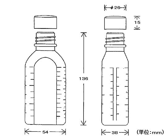 B型投薬瓶（未滅菌）　150mL　100本入　B-150(104) 1箱(100本入)