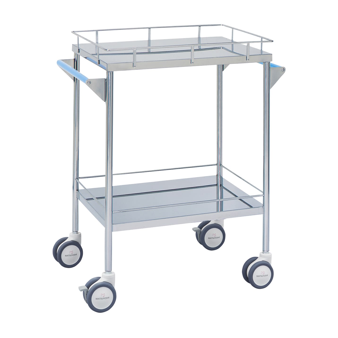 Matsuyoshi Colored Medical Cart, Two-Tier Cart (Medical Cart) 20-4001-00 MATSUYOSHI MY-1100B (Blue) W600MM