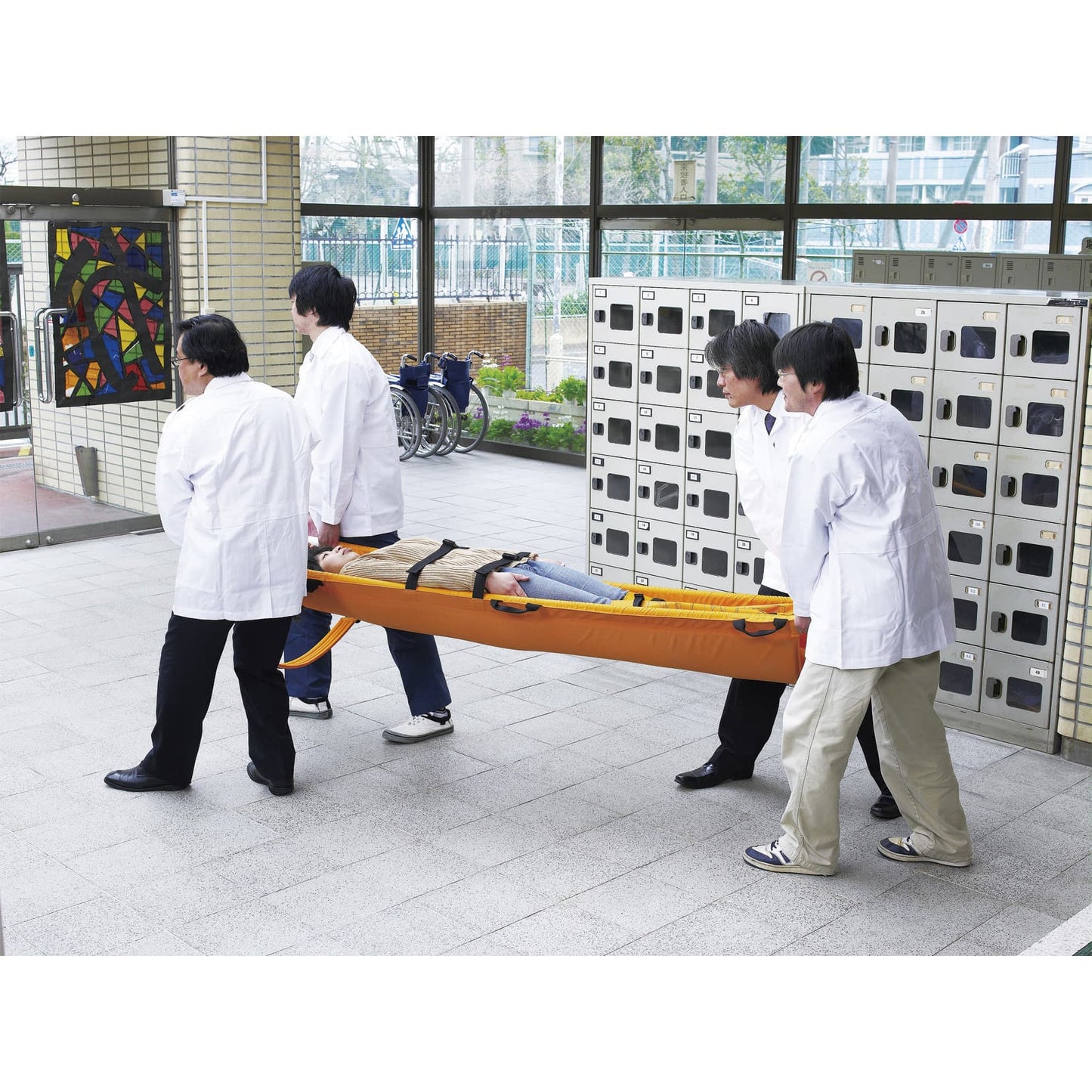 Rescue Carry Mat Stretcher (sheet type) 01-6437-01 Katsushika Welfare Factory, Tokyo 6055