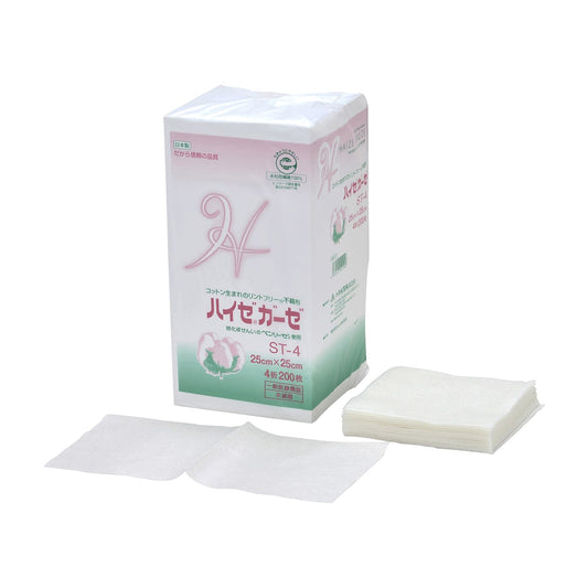 High-grade gauze (4-fold) ST-4 ST-4 Medical gauze 23-3856-04 Ozu Sangyo 25X25CM (200 pieces)