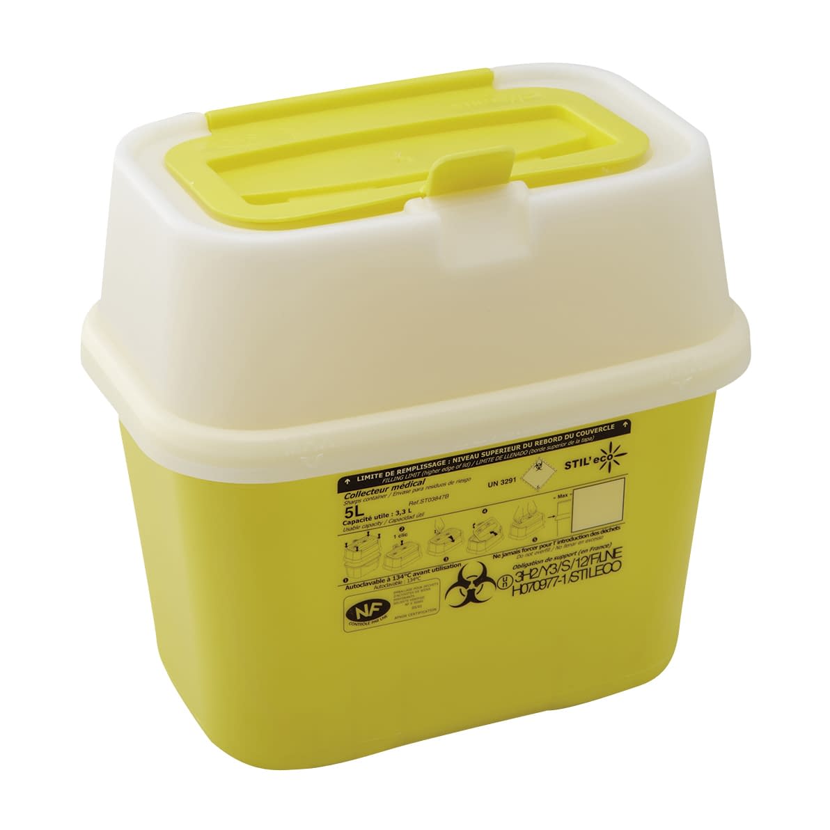 Sharps Container 5.0L Needle Disposal Box 23-2900-04 PAROLAi STIL'ECO ST03847(5.0L)
