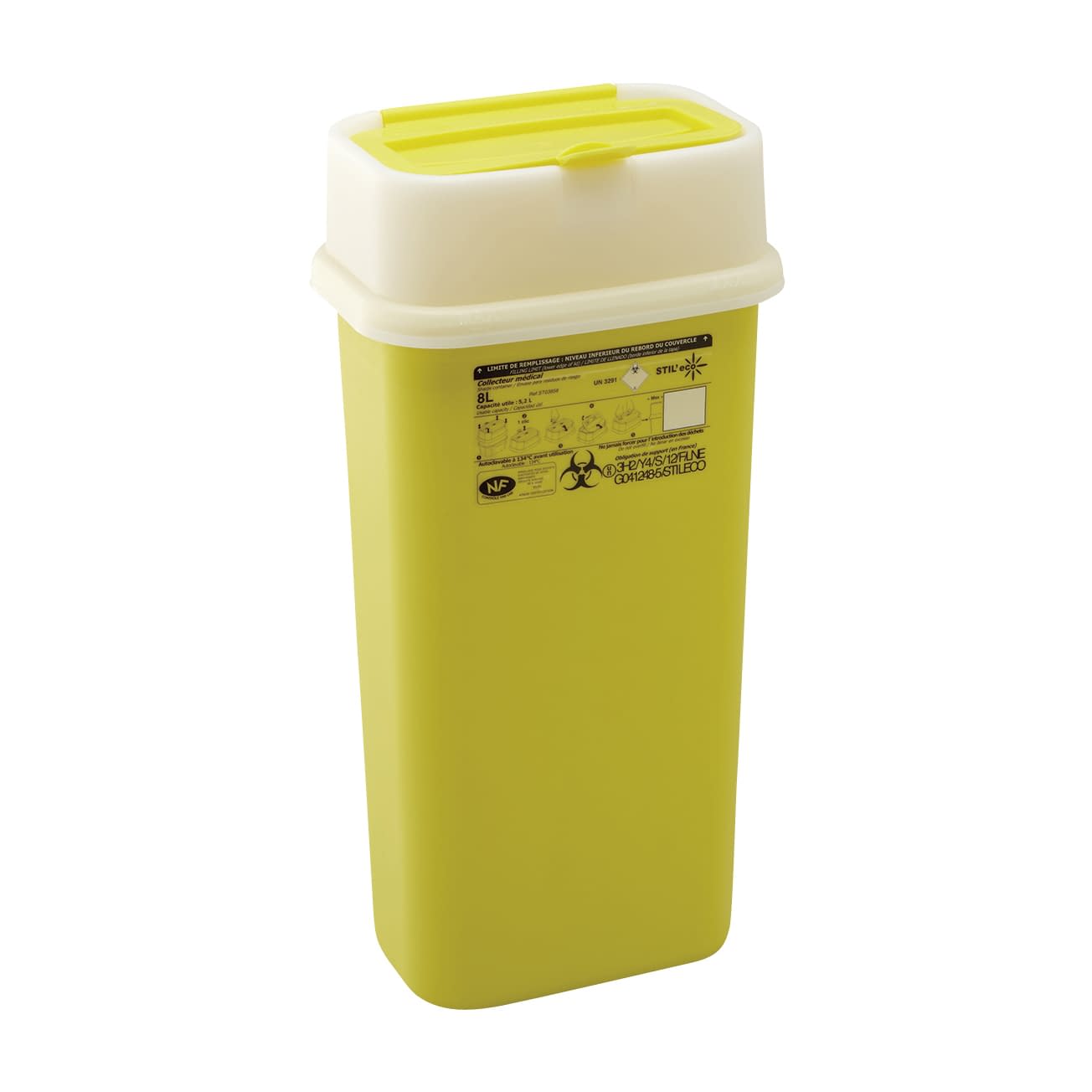 Sharps Container 8.0L Needle Disposal Box 23-2900-05 PAROLAi STIL'ECO ST03858(8.0L)