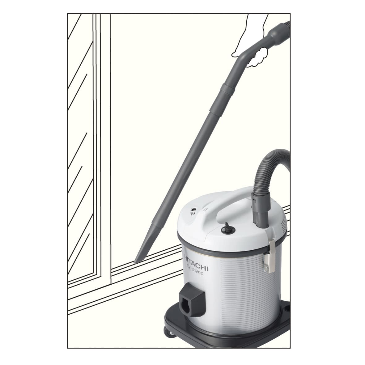 상업용 진공 청소기 진공 청소기 23-6554-00 히타치 CV-G1200