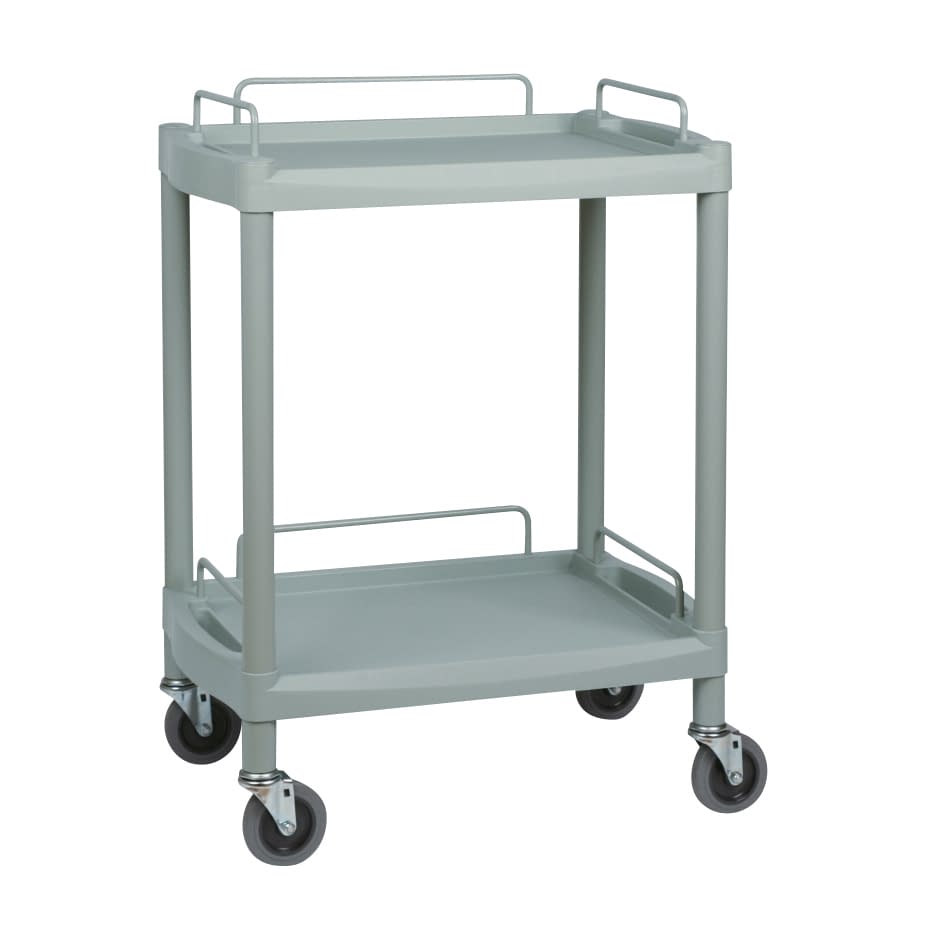 Classic Cart 2-tier (assembly required) Cart (plastic) 23-7338-00 Matsuyoshi Y-201E (gray) wide