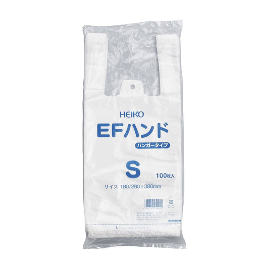 レジ袋(乳白)EFハンド S ポリ袋 23-7269-01 HEIKO S(380X180X110)100マイ
