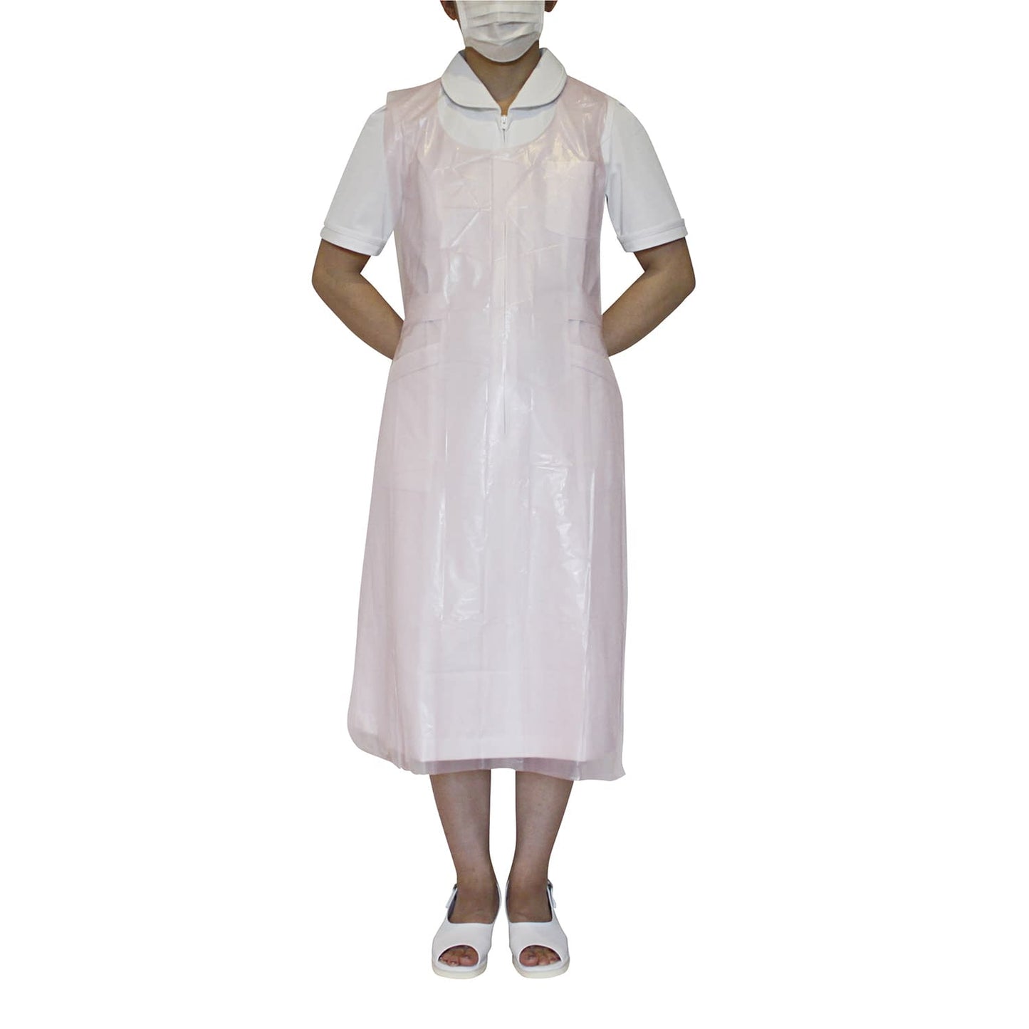 PE Apron N (Sleeveless) Disposable Apron 23-7478-02 First Light FR-836 (Pink) 50 Pieces